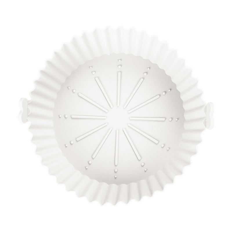 Air Fryer Silicone Baking Tray Food Grade Binaural Round