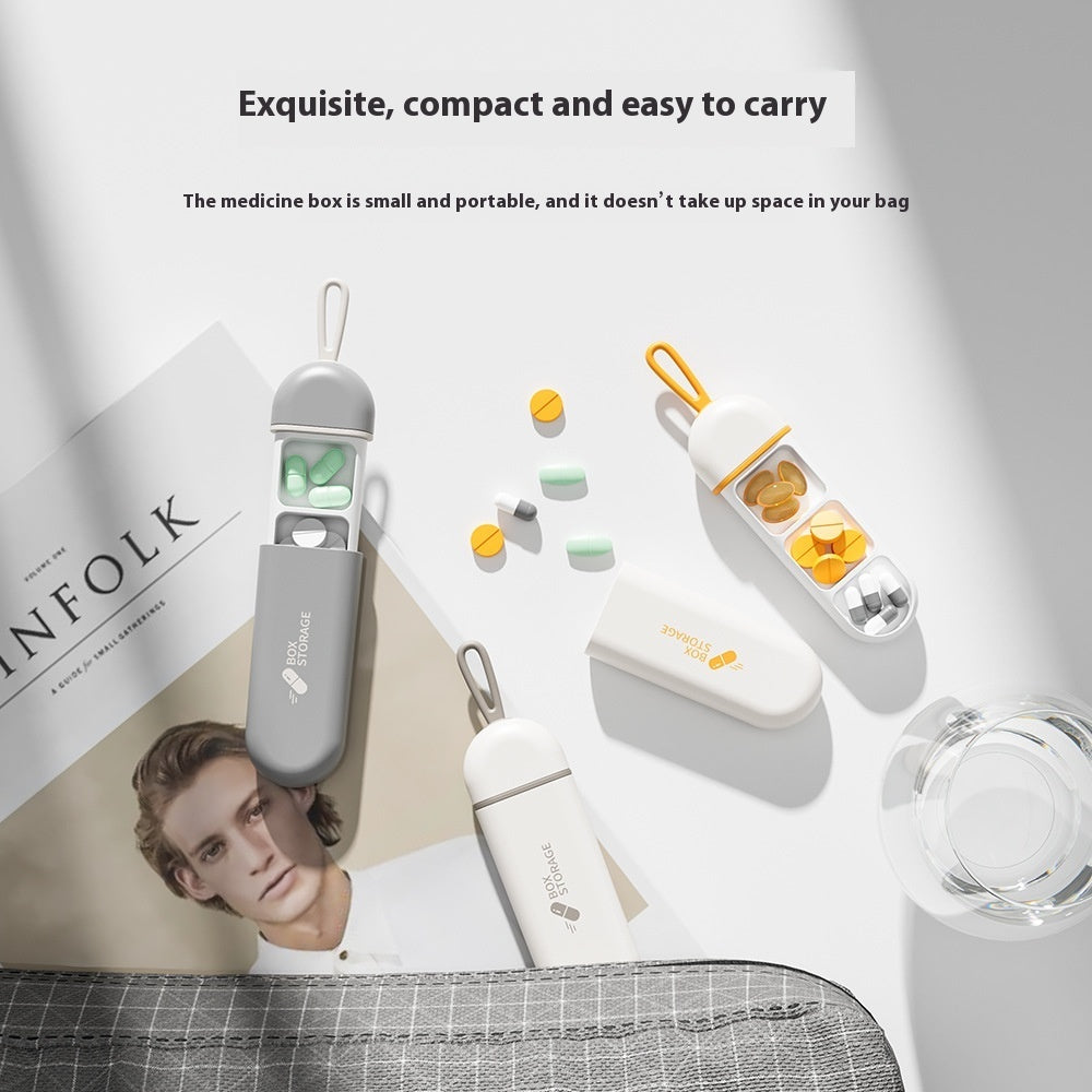 Portable Small Pill Case Tablets Storage Box Mini Small Sized Portable Medicine Pills Compartment Split Storaging Box