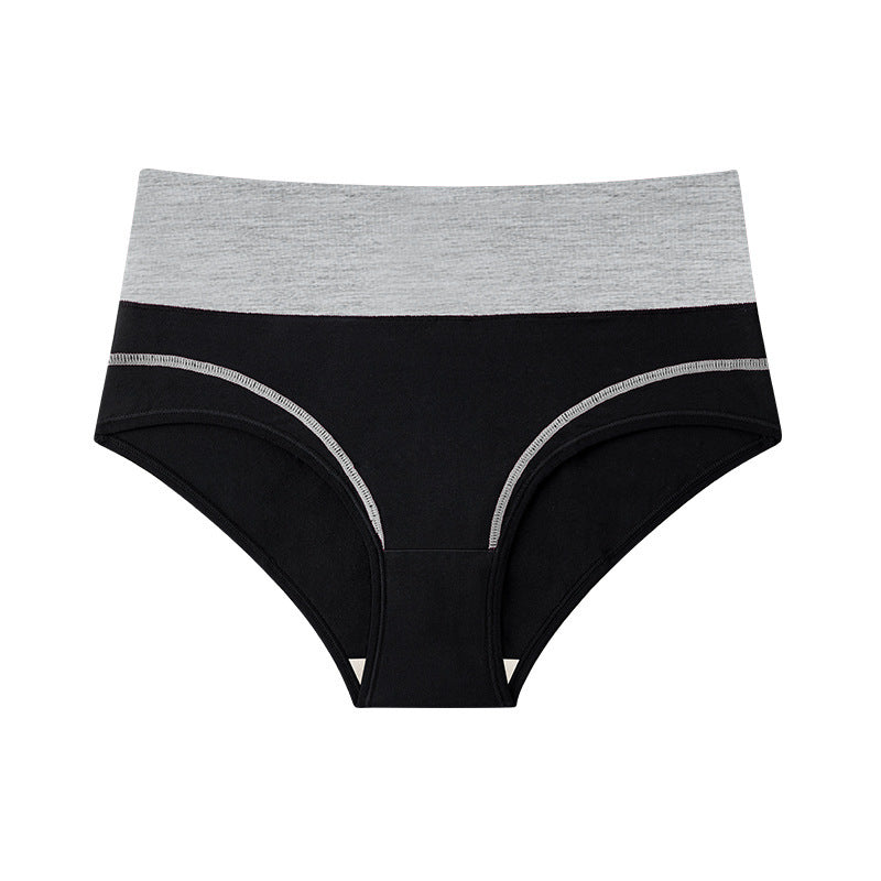 Women's Colour Clash High Waisted Tummy Tuck Hip Lifting Breathable Panties