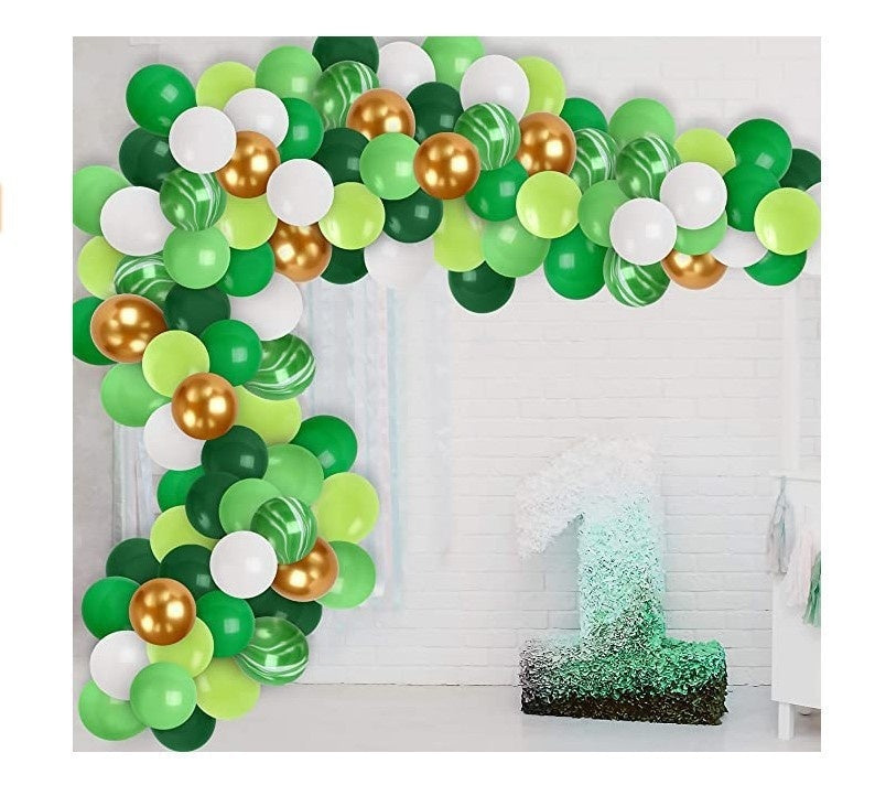 Animal Head Birthday Party Balloon Jungle Set Monstera Theme