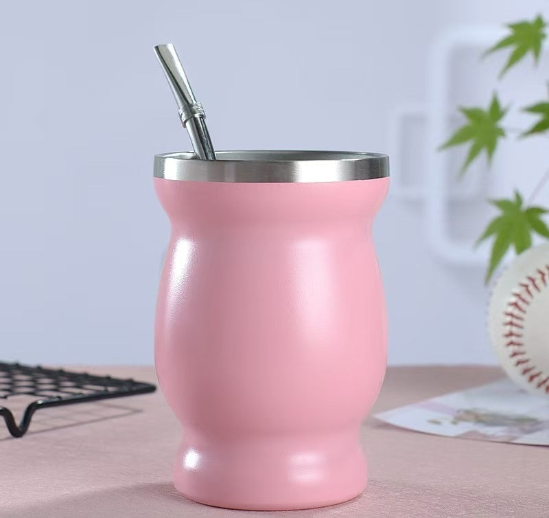 Stainless Steel Pear-shaped Tea Cup Insulation Double Layer