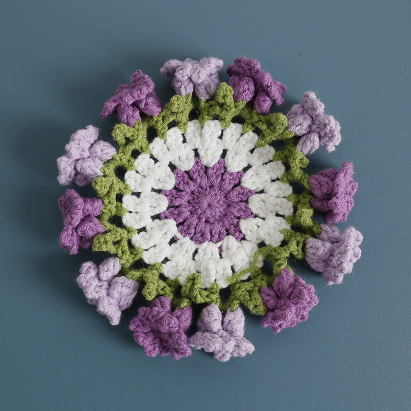 Rose Coaster Crochet Diy Material Package