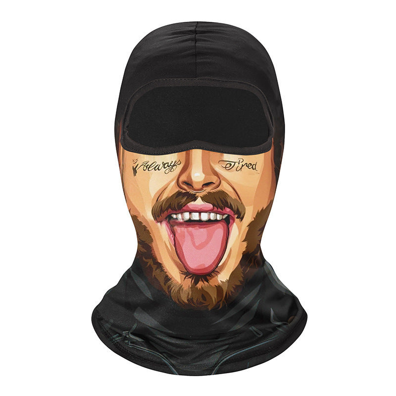 Riding Sun Block And Dustproof Hood Mask Funny Ice Feeling Breathable