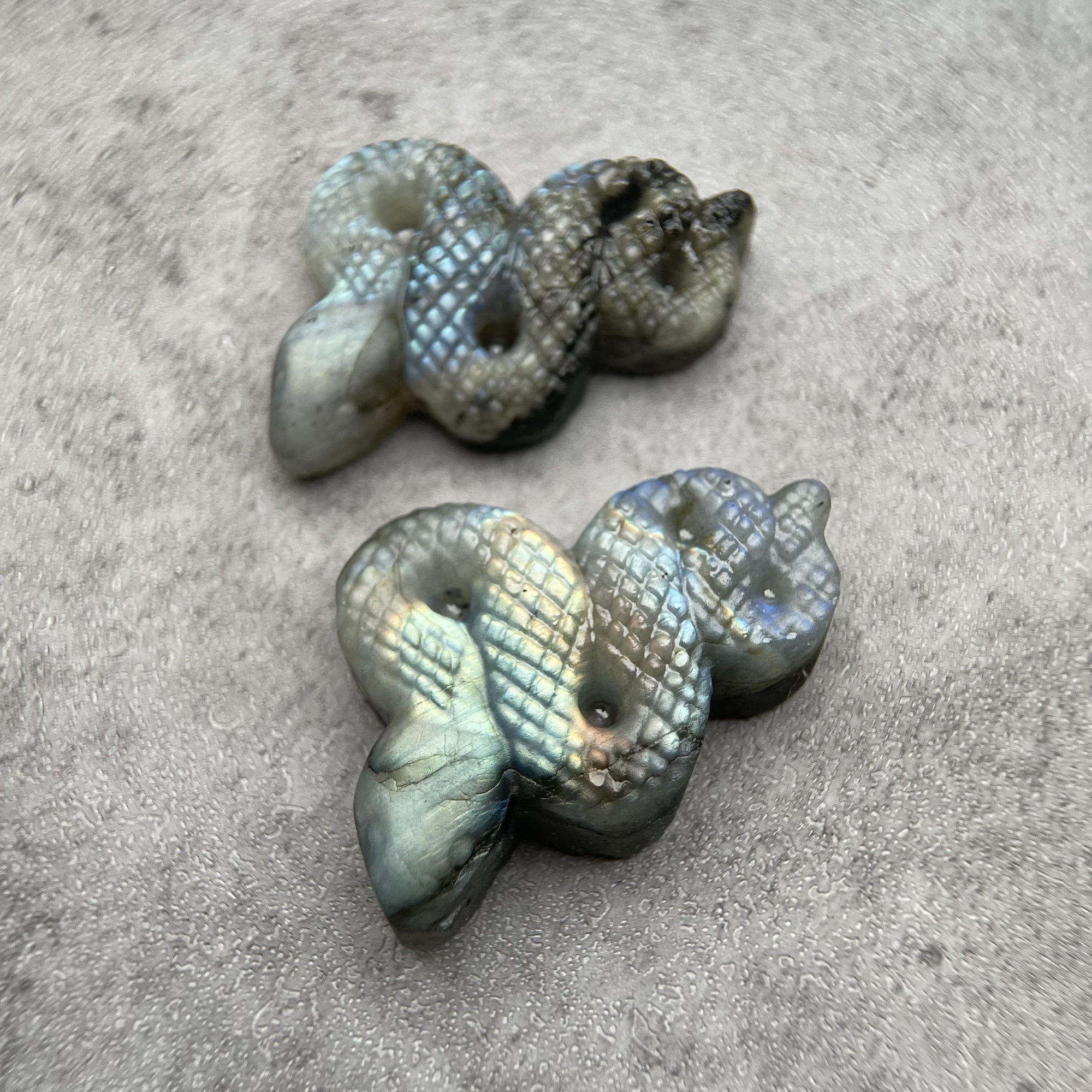 Carved Purple Light Labradorite Snake Gifts And Crafts