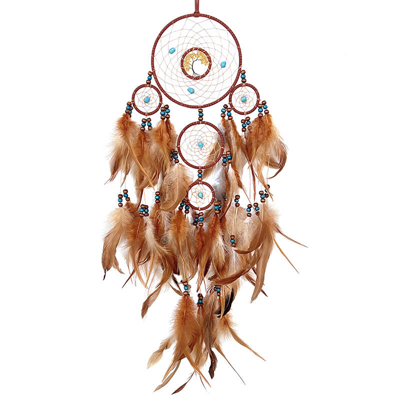 Indian Dreamcatcher Pendant Natural Crystal Stone Home Decoration