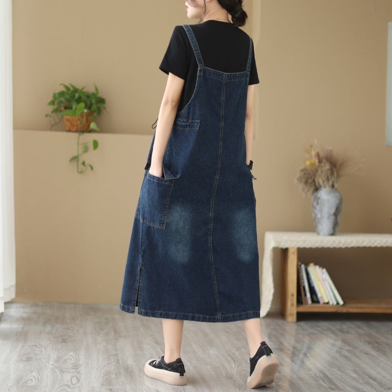 Real Time Shoot Of Casual Denim Dress For Women