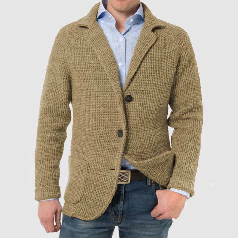 Stand Collar Cardigan Suit Casual Knitted Jacket