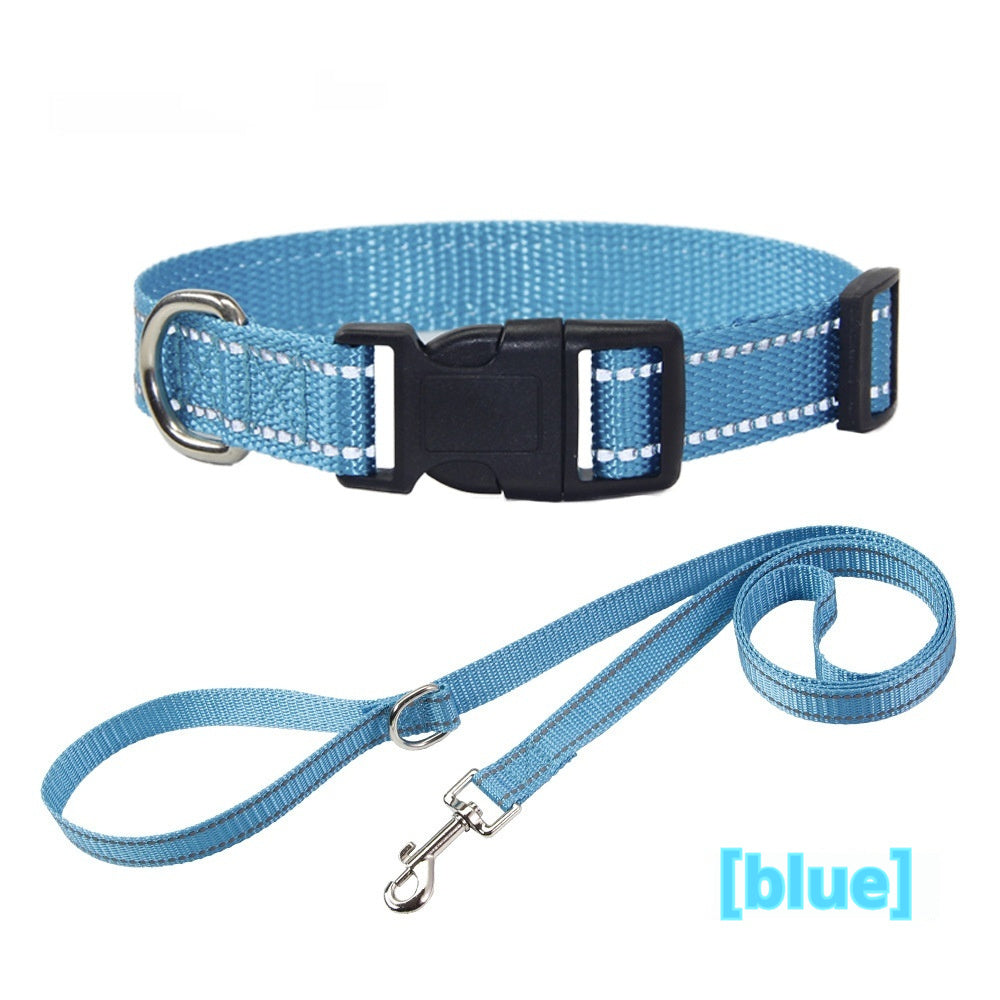 Reflective Dog Collar Outdoor Hand Holding Rope