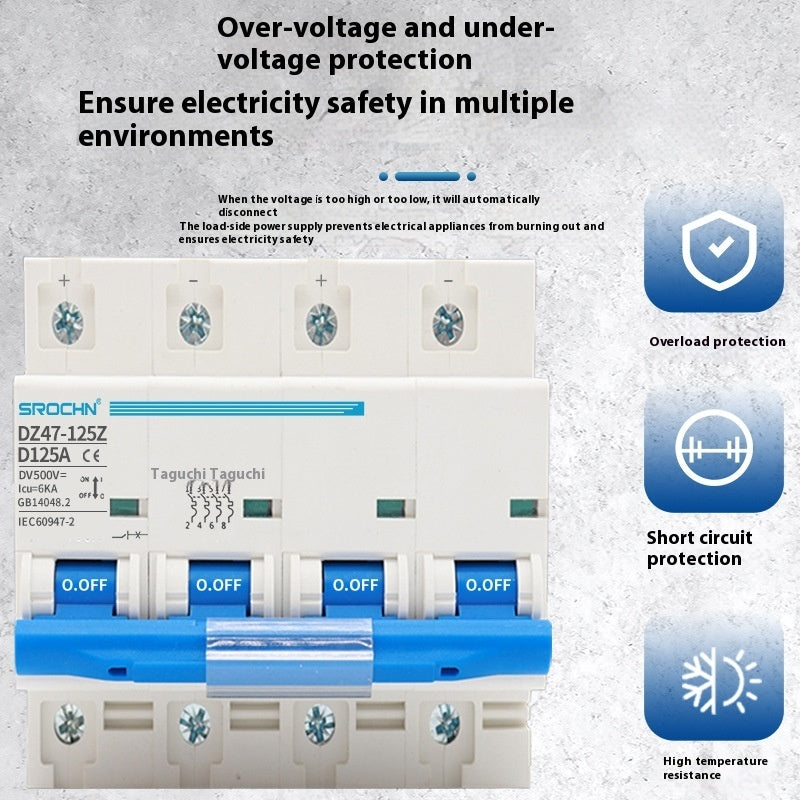 Photovoltaic Direct Current Breakers 2 P100A125A Total Open