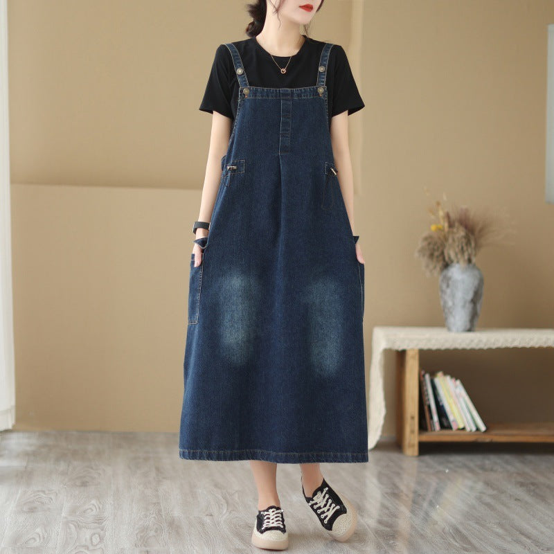 Real Time Shoot Of Casual Denim Dress For Women