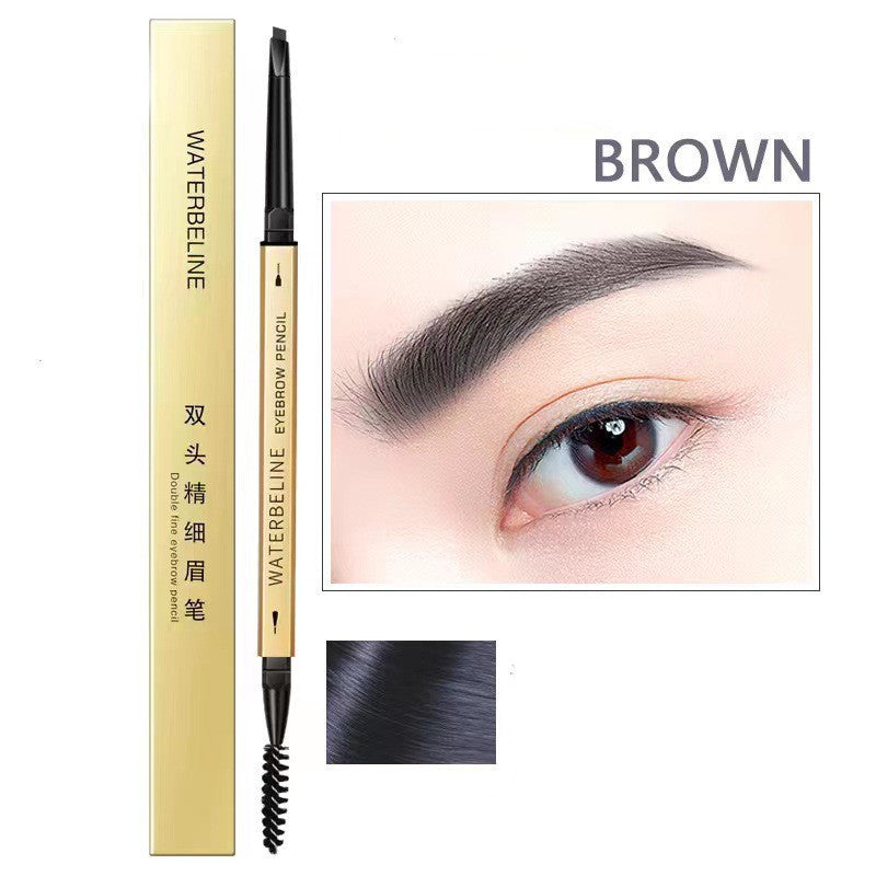 Double-headed Eyebrow Pencil Ultra-fine Pen Point Ultra-fine Waterproof Sweat