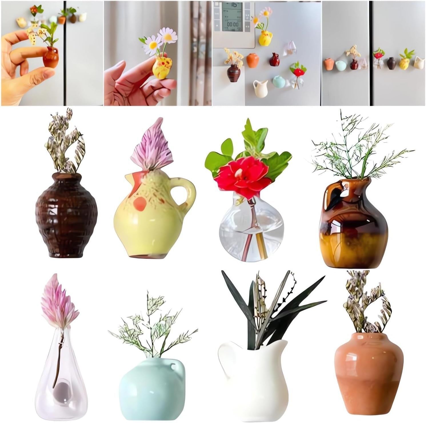 Mini Vase Refridgerator Magnets Domestic Ornaments