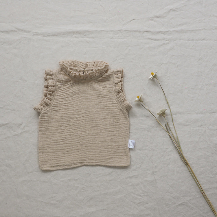 Girls' Summer Baby Floral Vest T-shirt