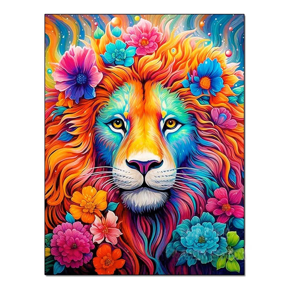 DIY Handmade Diamond Painting With Colorful Animals And Full Diamonds