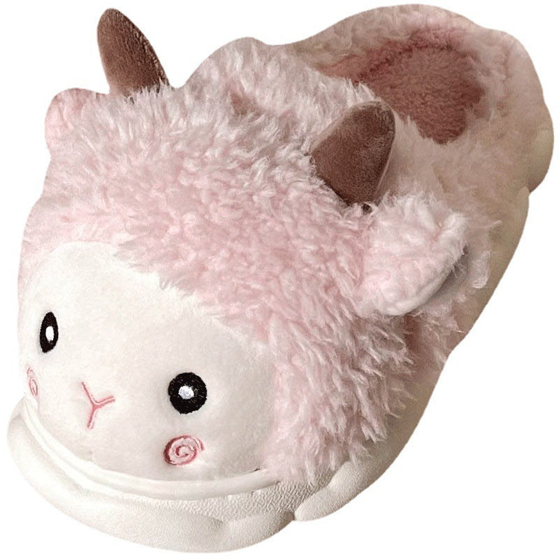 Cute Lamb Cotton Slippers Women's Autumn And Winter