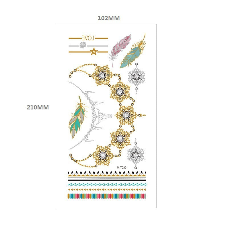 Gliding Tattoo Sticker Water Transfer Waterproof Tattoo Sticker