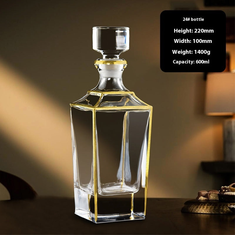 Hand-painted Gold Glass Wine Bottle Internet Celebrity Home High-end Wine