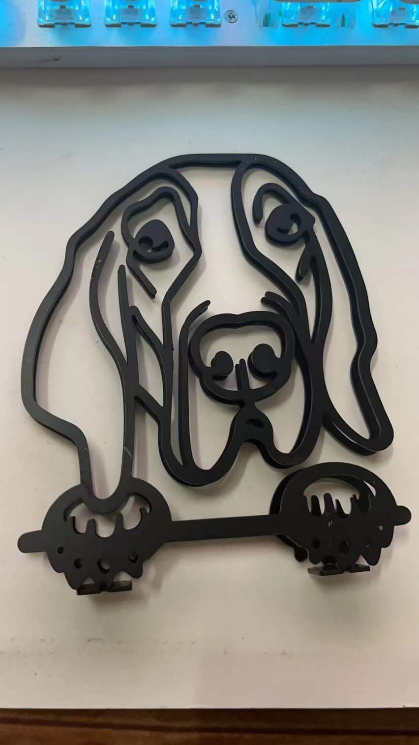 Simple Metal Dog Art Sculptured Ornaments Home Decoration