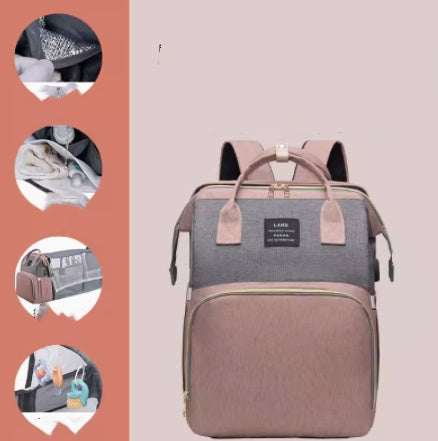 Multifunctional Folding Crib Large Capacity Backpack
