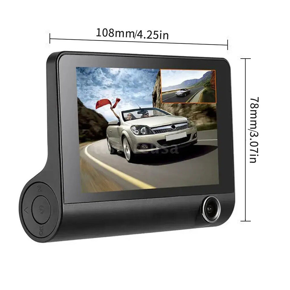 HD 1080p Three-record Driving Recorder
