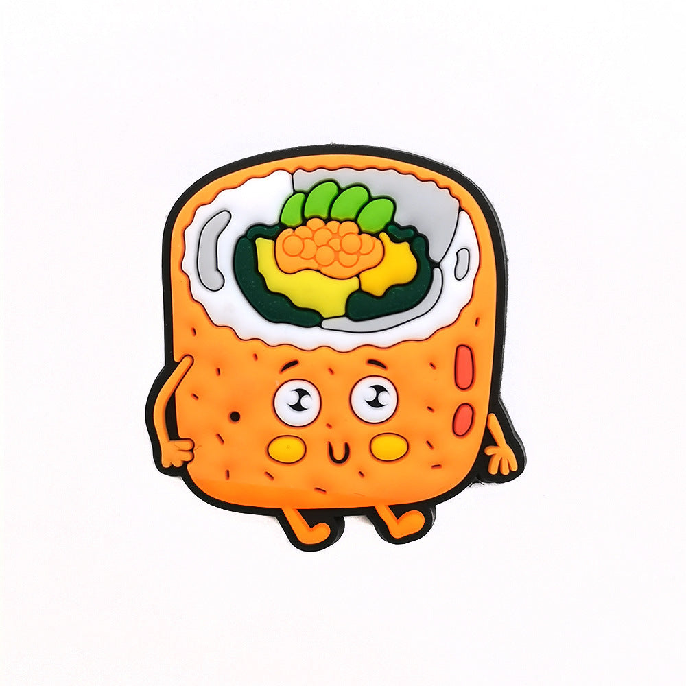 Cartoon Food Hole Shoes Shoe Ornament Shoe Buckle PVC Eva Sandals Decorative Accessories