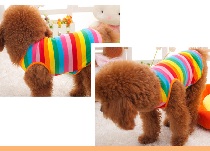 Summer Rainbow Pet Vest Clothes