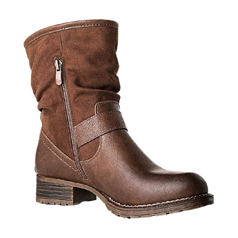 Knight   Belt Buckle With Low-heel Martin Boots