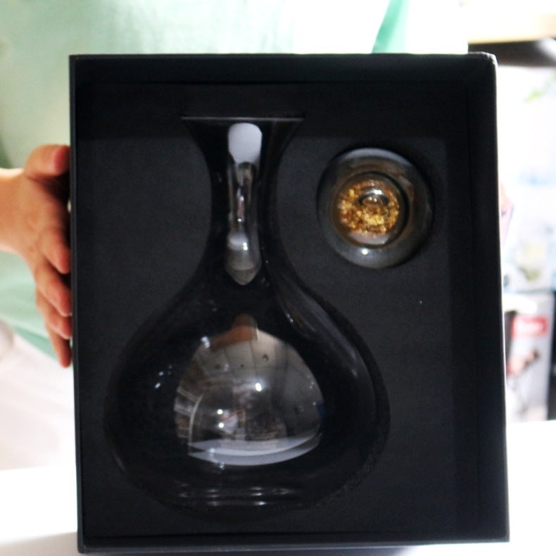 High-grade Gold Foil Crystal Glass Wine Tankard Exquisite Household