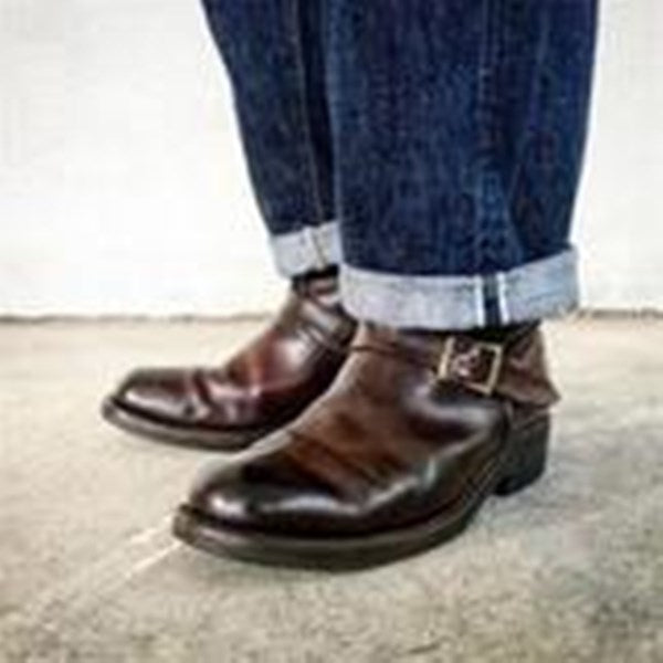 Simple Casual Pointed Wedge Heel Martin Boots