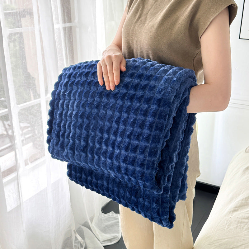 Flannel Plaid Blanket Soft Double Thick Warm Nap Blanket