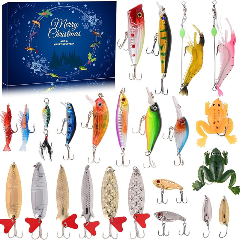 24 Pieces Of Fishing Gear Lure Hooks Suit