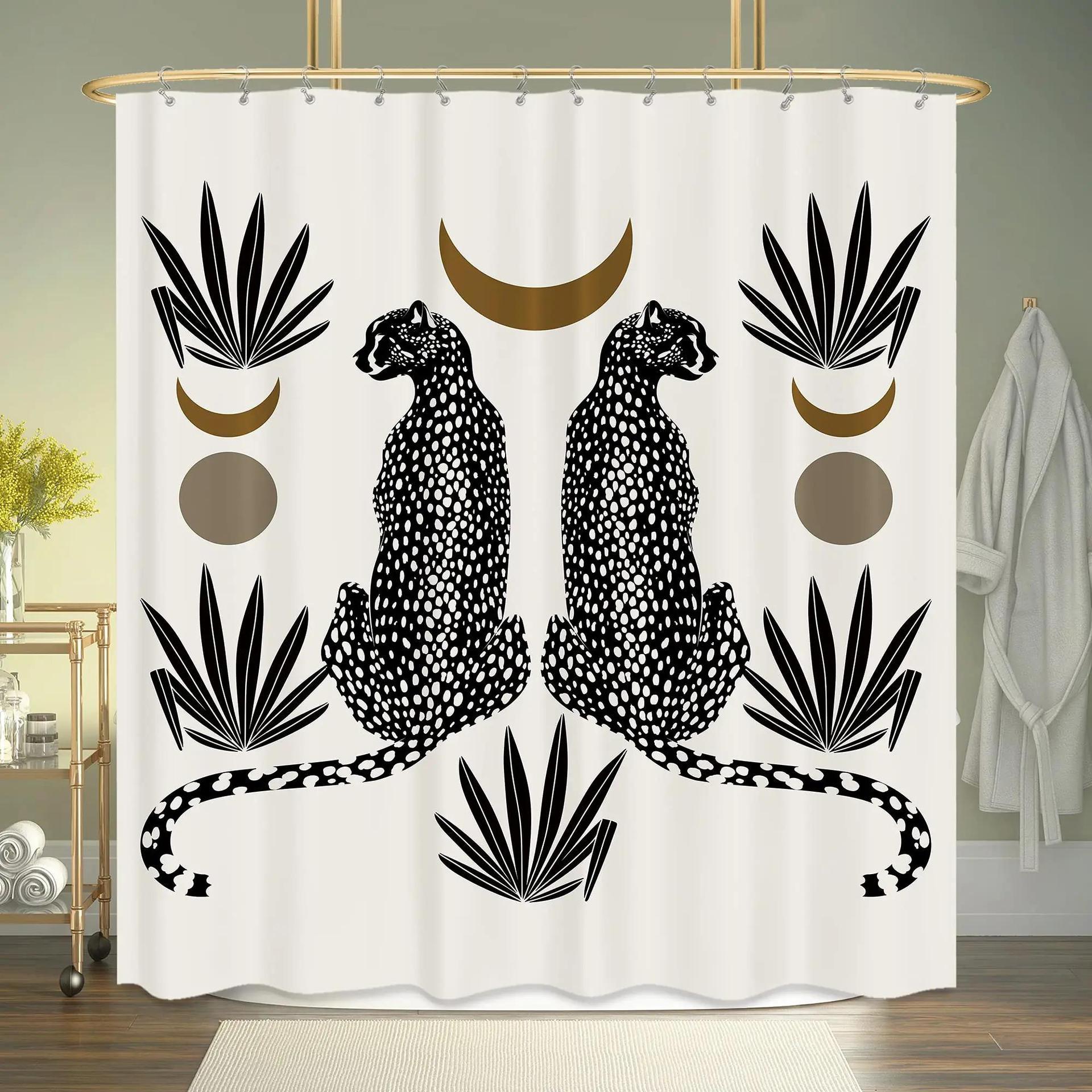Modern Aesthetic Tropical Bohemian Cheetah Bath