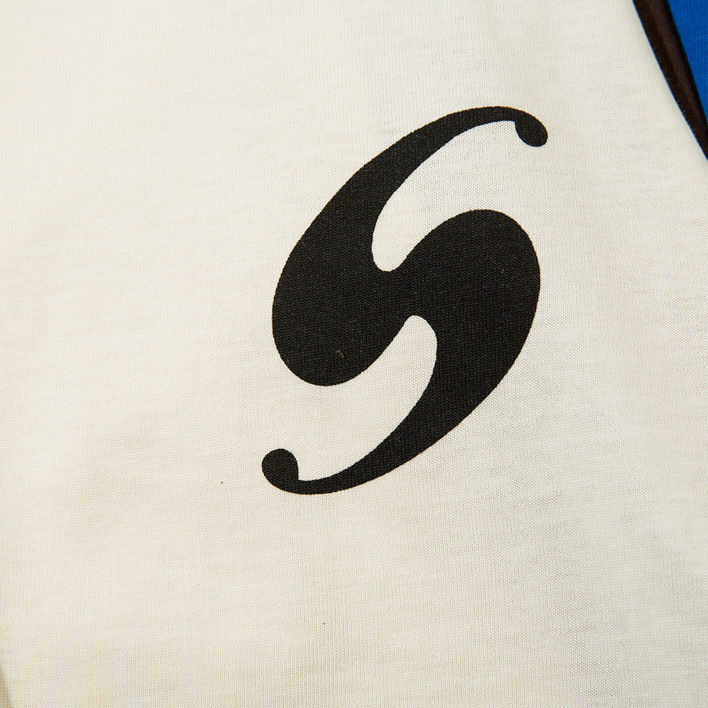 Stitching Contrast Color Letter Print Short-sleeve Men's