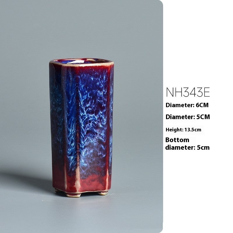 Household Green Plant Creative Jun Kiln Ceramic Flower Pot