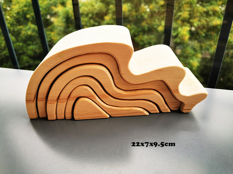 Early education stacking high blocks