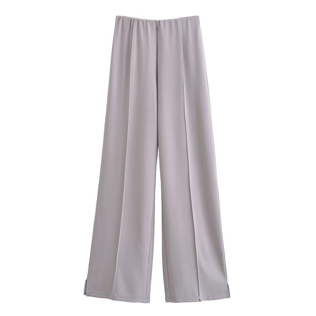 European And American Style Double-sided Cloth Round Neck Top Casual Pants