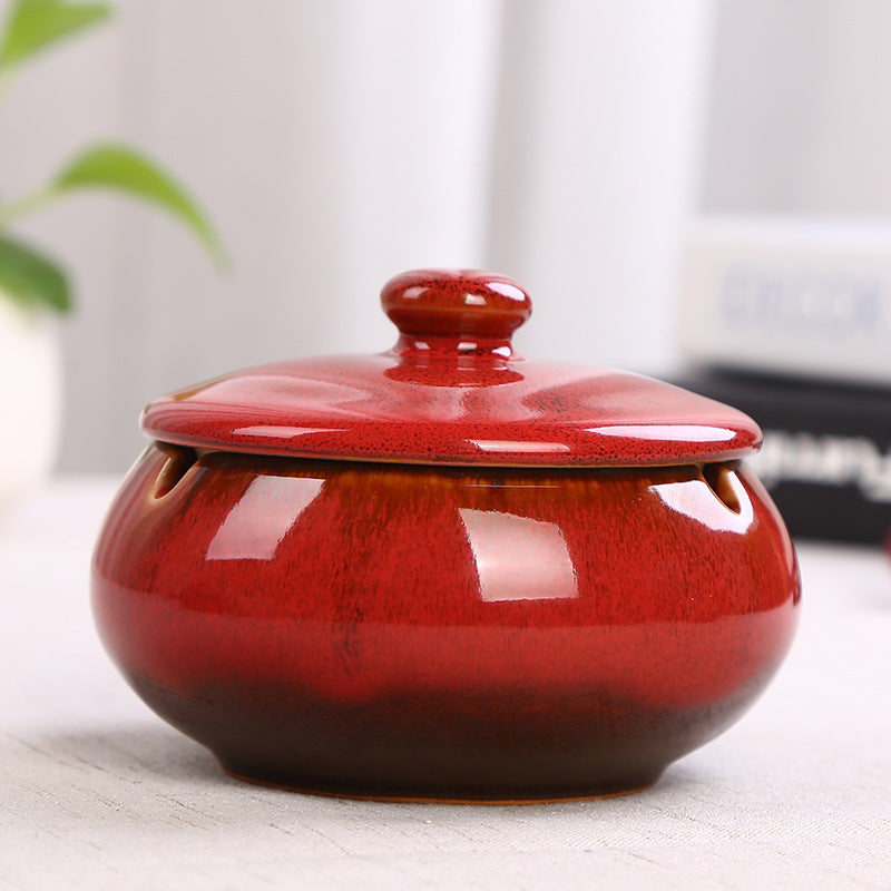 Creative Ceramic Glass Ashtray Household