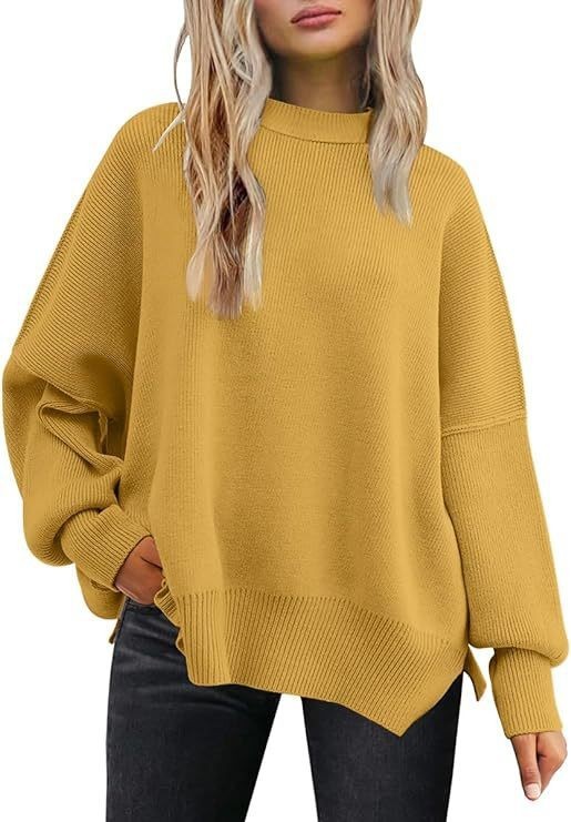 Women's Knitted Side Slit Pullover