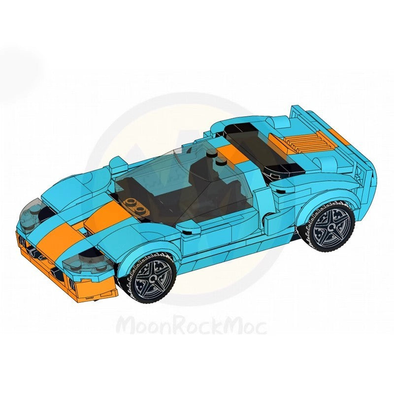 Building Block Car Model Assembled Sports Speed8 Grid Boy Toy Gift