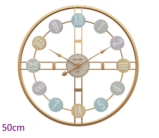 Creative And Simple Craft Wrought Iron Clock