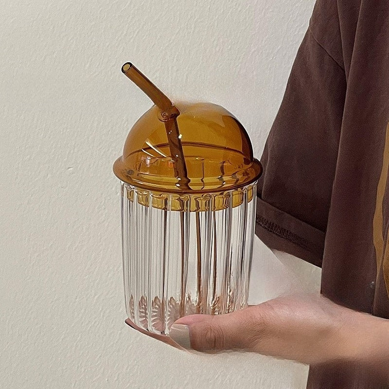 Heat-resistant Cup With Straw