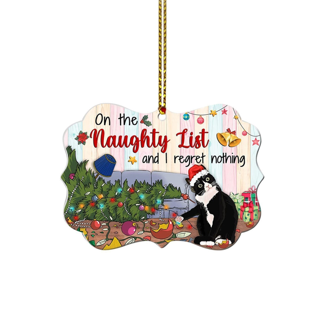 Black Cat Christmas Decorations Acrylic Double-sided Printing Ornaments
