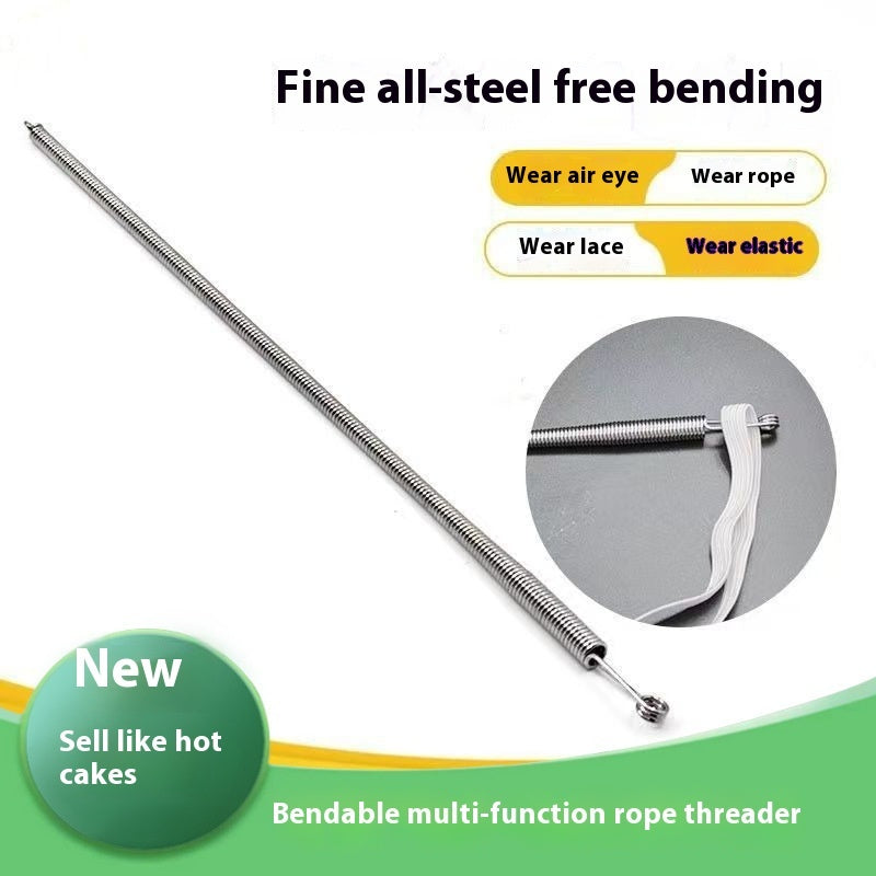 Bendable Spring Rope Threading Tool