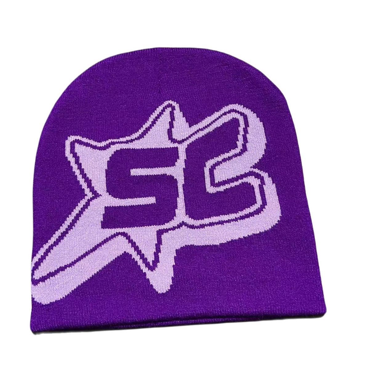 Jacquard Letter SC Trend Knitting Sleeve Cap