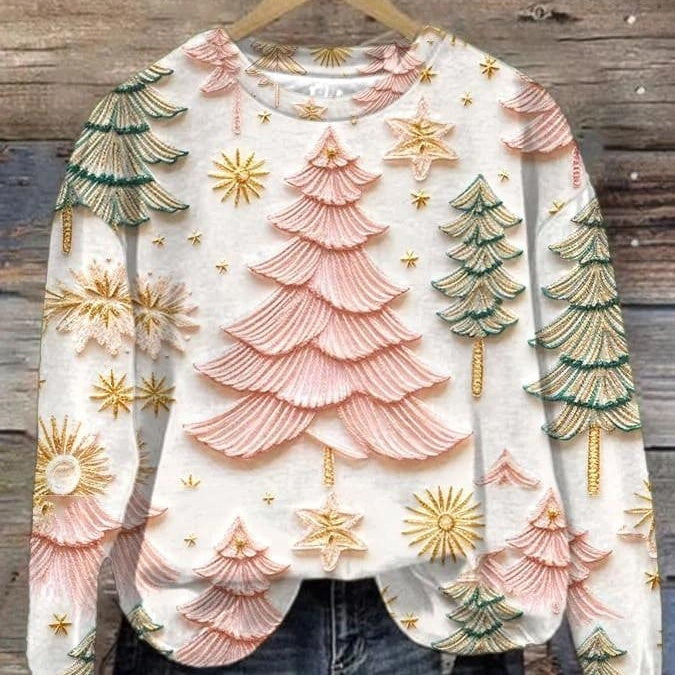 Women's Christmas Casual Round Neck Long Sleeve Sweater