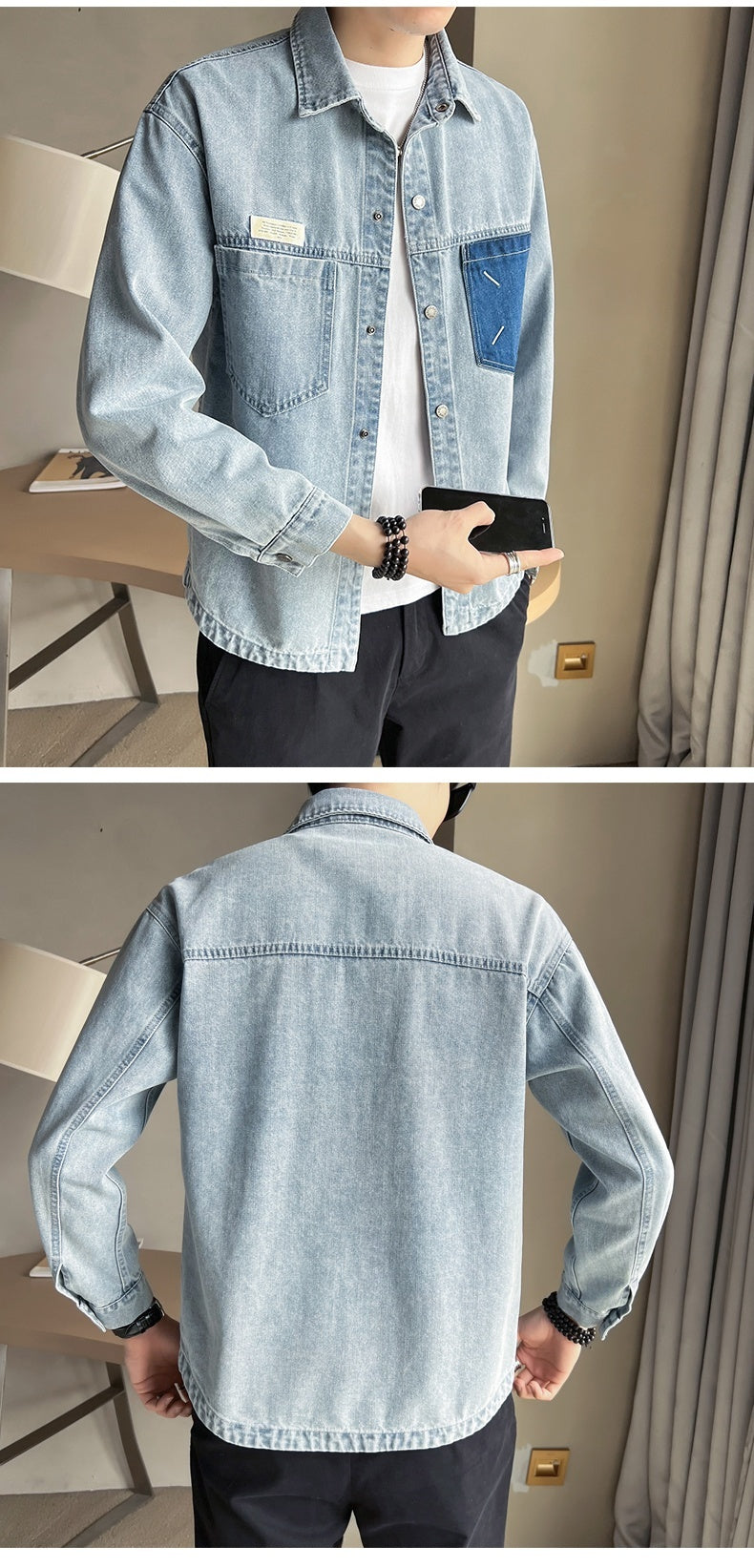 Fashion Brand Workwear Denim Shirt