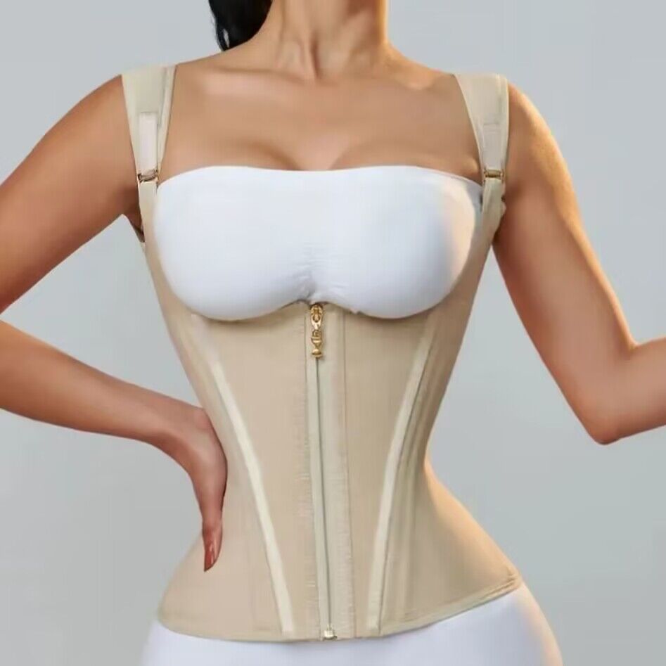 High Elastic Mesh Waist Seal Court Belly Contracting And Slimming Waistband Zipper Breasted Vintage Corset