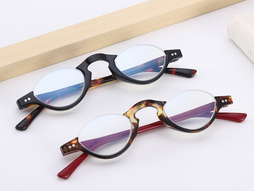 Anti-blue Light Lens Half Frame Reading Glasses High-end New Fashion