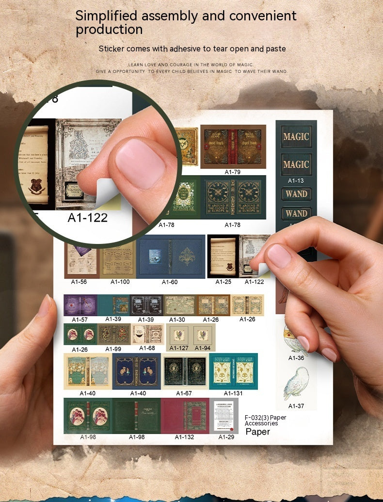 Children's Toy Magic Street House Decoration Birthday Gift Creative Handmade DIY Wooden Assembly Model