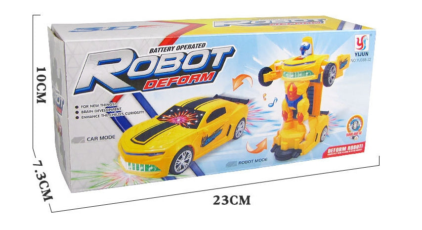 Car Deformation Robot Toy Light Music Automatic Deformation